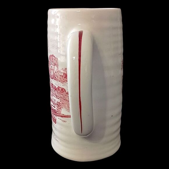 Royal Staffordshire Wilkinson Tankard Stein Mug ANTIQUE Carnarvon Castle Red.   - Picture 8 of 16